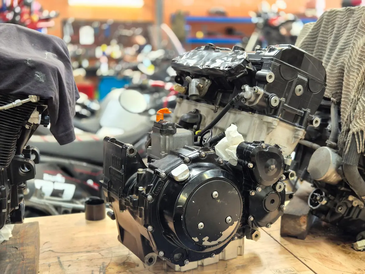 Moto en entretien
